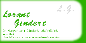 lorant gindert business card